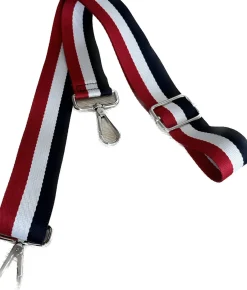 Zatchels Adjustable Red, White & Blue Bag Strap- Royal|Key Chains