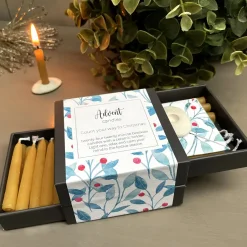 Cotton & Grey Advent Candles - Berry- Christmas|Seasonal Decor