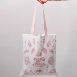 Victoria Eggs Afternoon Tea Canvas Tote Bag- Bags
