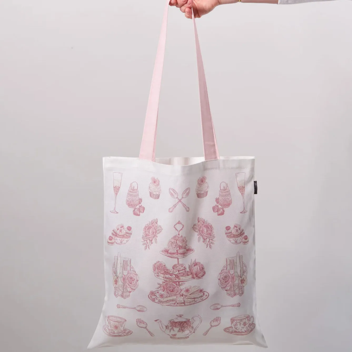 Victoria Eggs Afternoon Tea Canvas Tote Bag- Bags