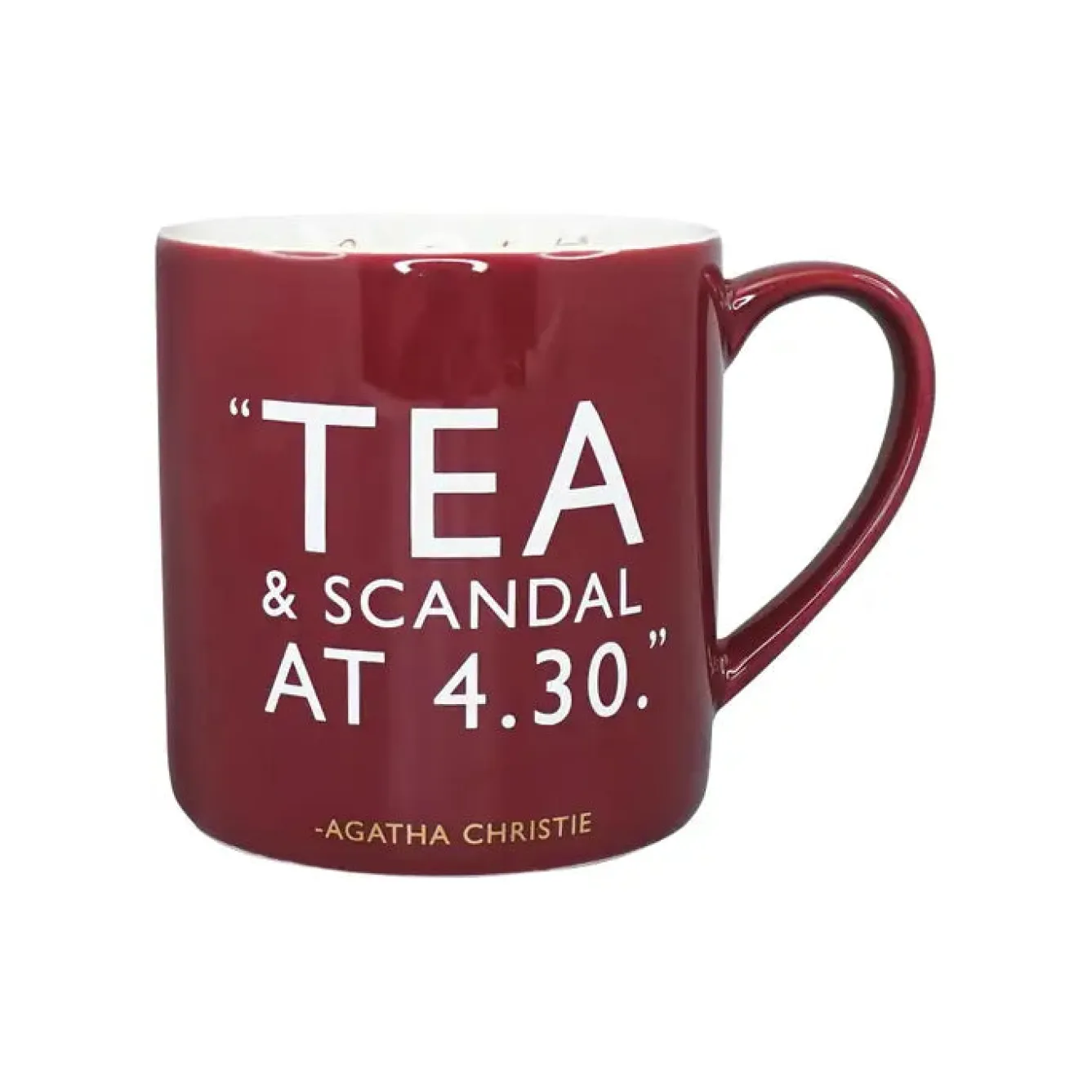 Half Moon Bay Agatha Christie "Tea and Scandal" Ceramic Mug- Whimsical