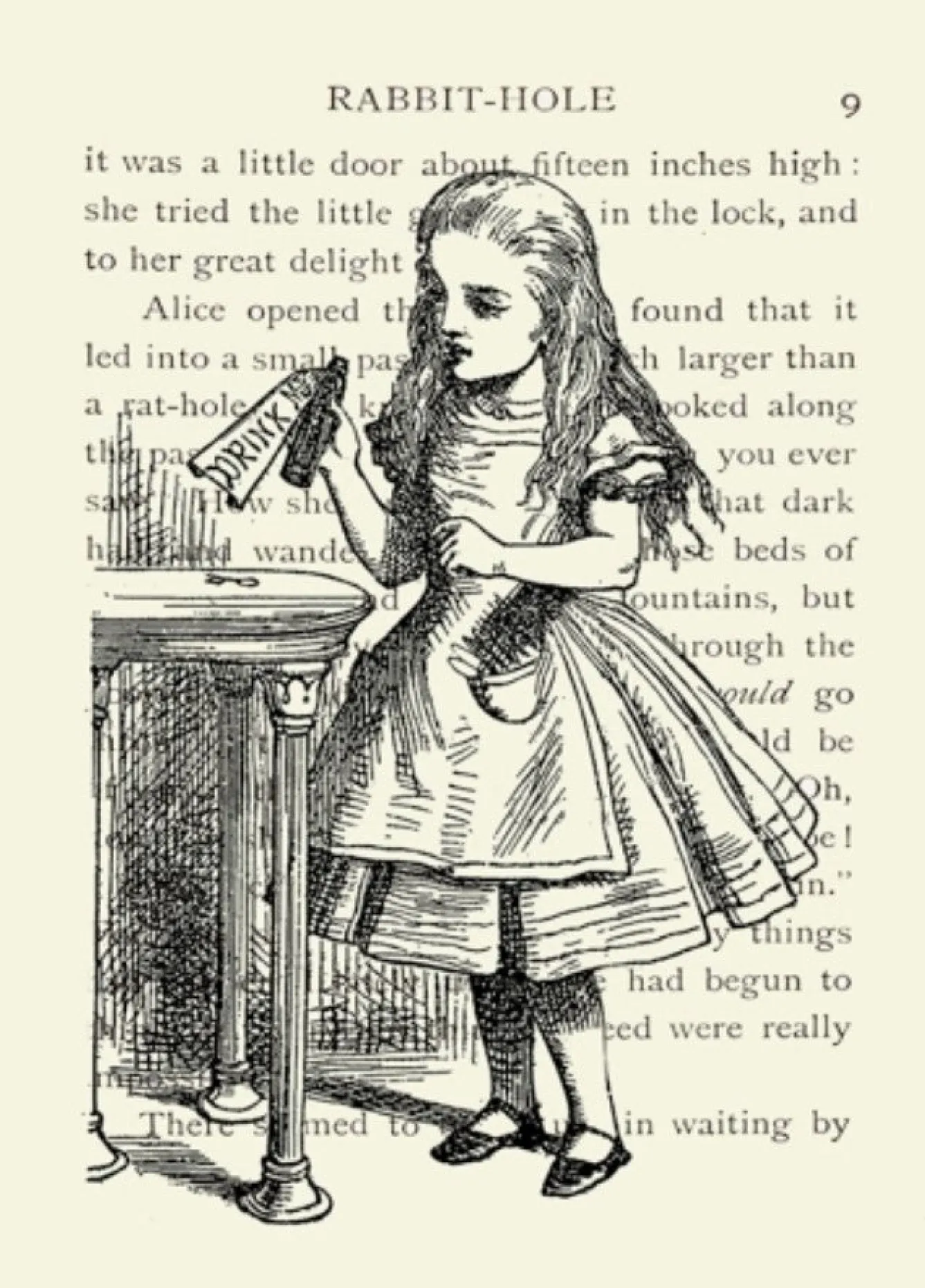 Madame Treacle Alice in Wonderland-Book Greetings Card- Greeting Cards