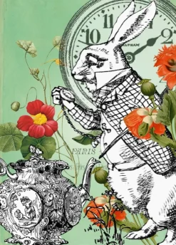 Madame Treacle Alice In Wonderland Nearly Ten to Two Greetings Card- Greeting Cards