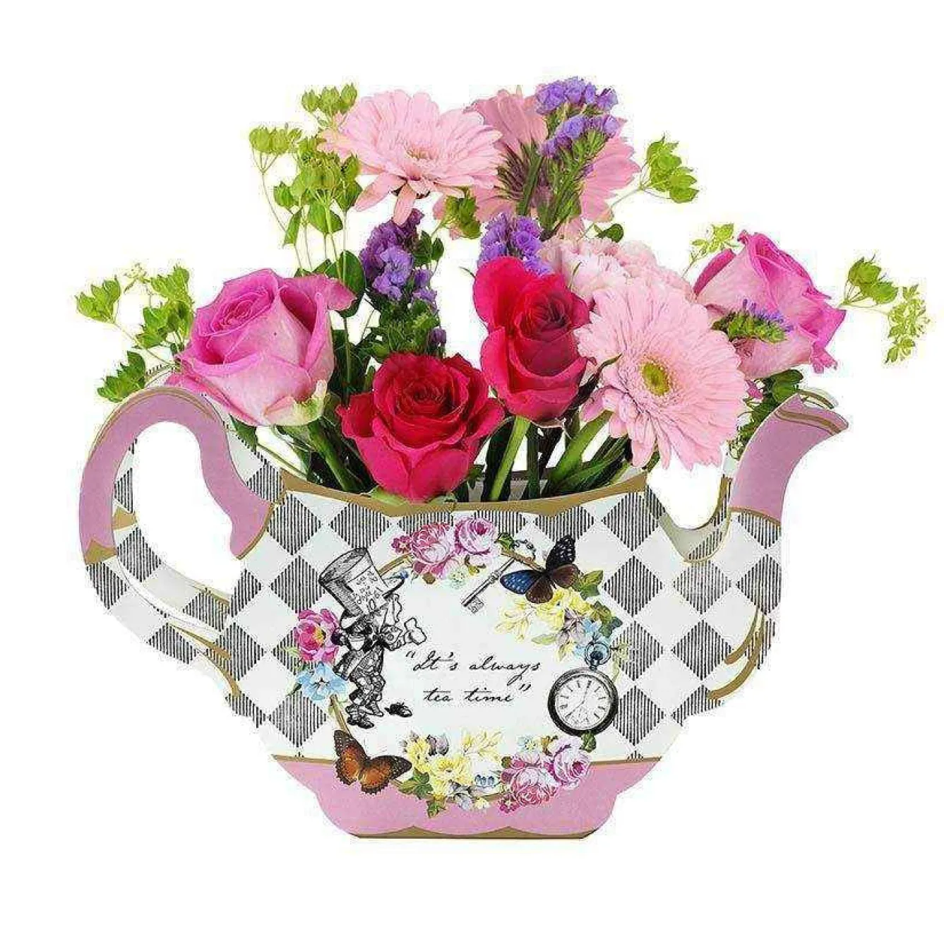 Talking Tables Alice in Wonderland Paper Teapot Flower Vase- Vases|Picnic