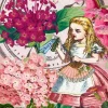 Madame Treacle Alice in Wonderland-Pink Flowers Greetings Card- Greeting Cards