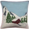 Jan Constantine Alpine Chalet Pillow - Duck Egg Blue- Christmas|Seasonal Decor
