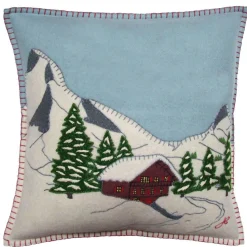 Jan Constantine Alpine Chalet Pillow - Duck Egg Blue- Christmas|Seasonal Decor
