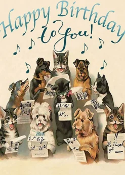 Madame Treacle . . . And We All Sing Together! Birthday Card- Greeting Cards