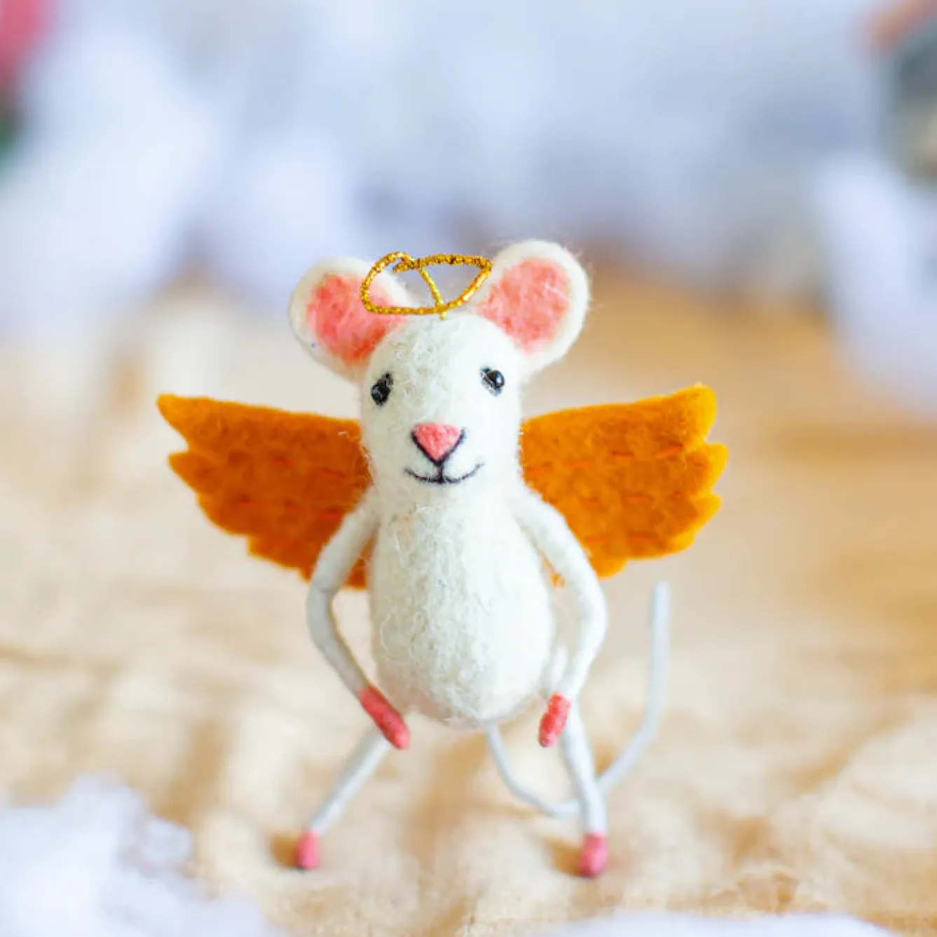 Sew Heart Felt Angel Gabriel Mouse Felt Decoration- Seasonal Decor|Children