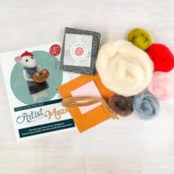 The Crafty Kit Co. Artist Mouse Needle Felting Kit- Crafts|Children
