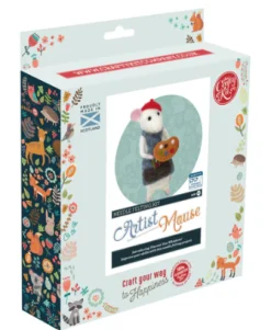 The Crafty Kit Co. Artist Mouse Needle Felting Kit- Crafts|Children