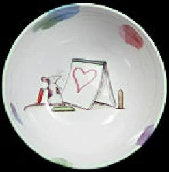 Two Bad Mice Art of Love Medium Bone China Bowl- Bowls & Dishes