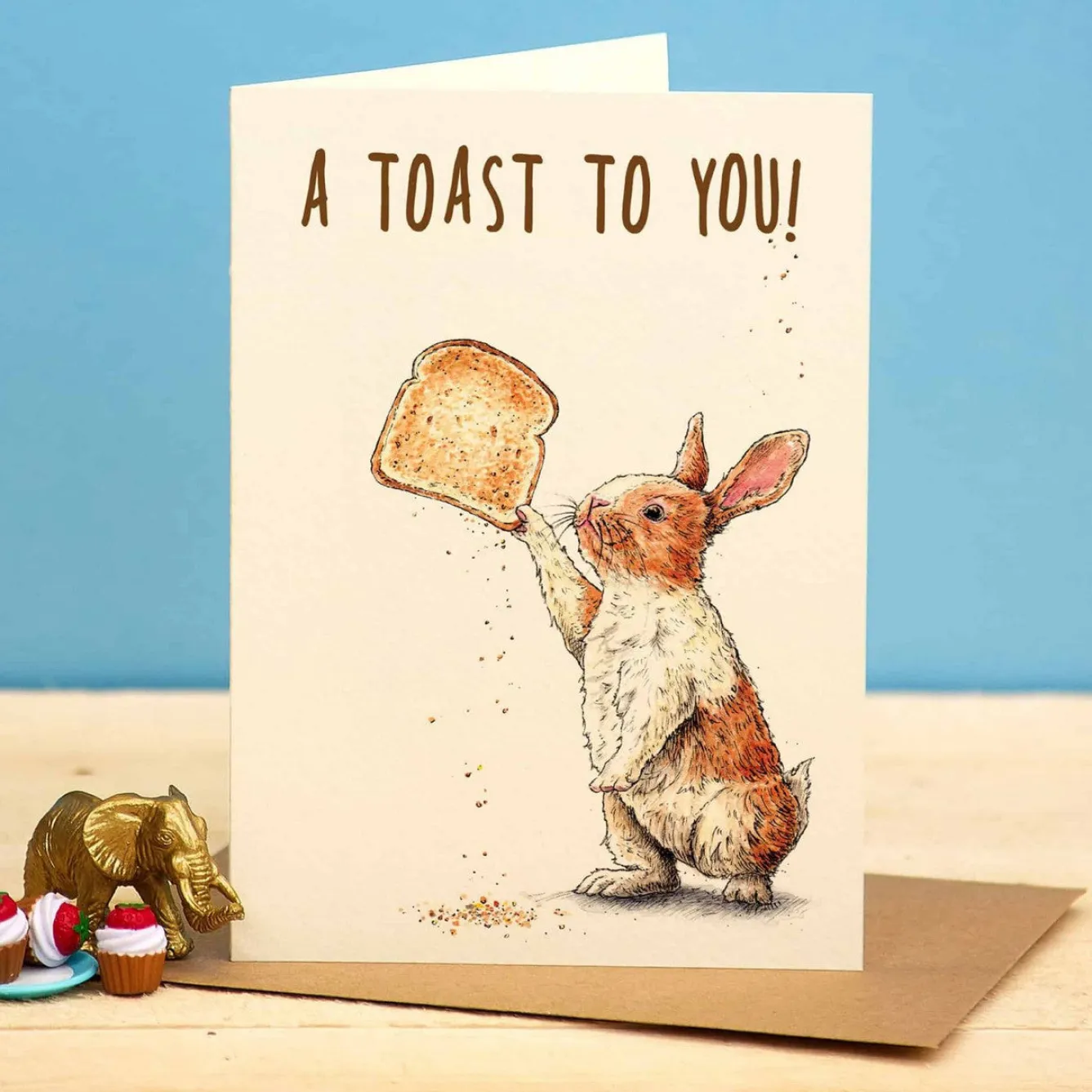 Bewilderbeest A Toast to You Greetings Card- Greeting Cards