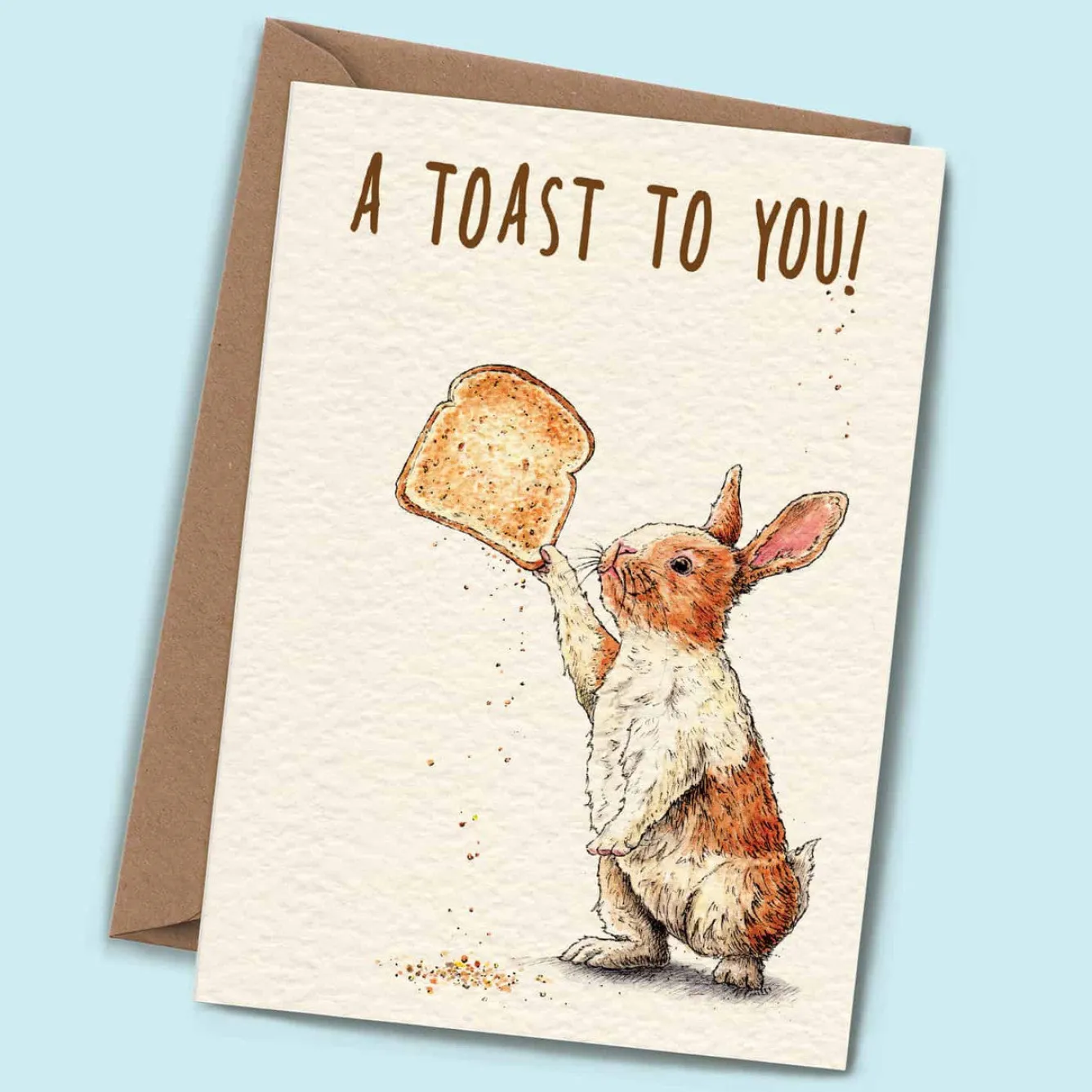 Bewilderbeest A Toast to You Greetings Card- Greeting Cards