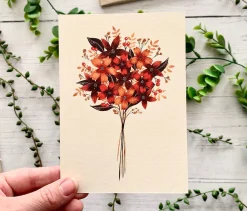 Becky Amelia Autumn Bouquet Greeting Card- Greeting Cards
