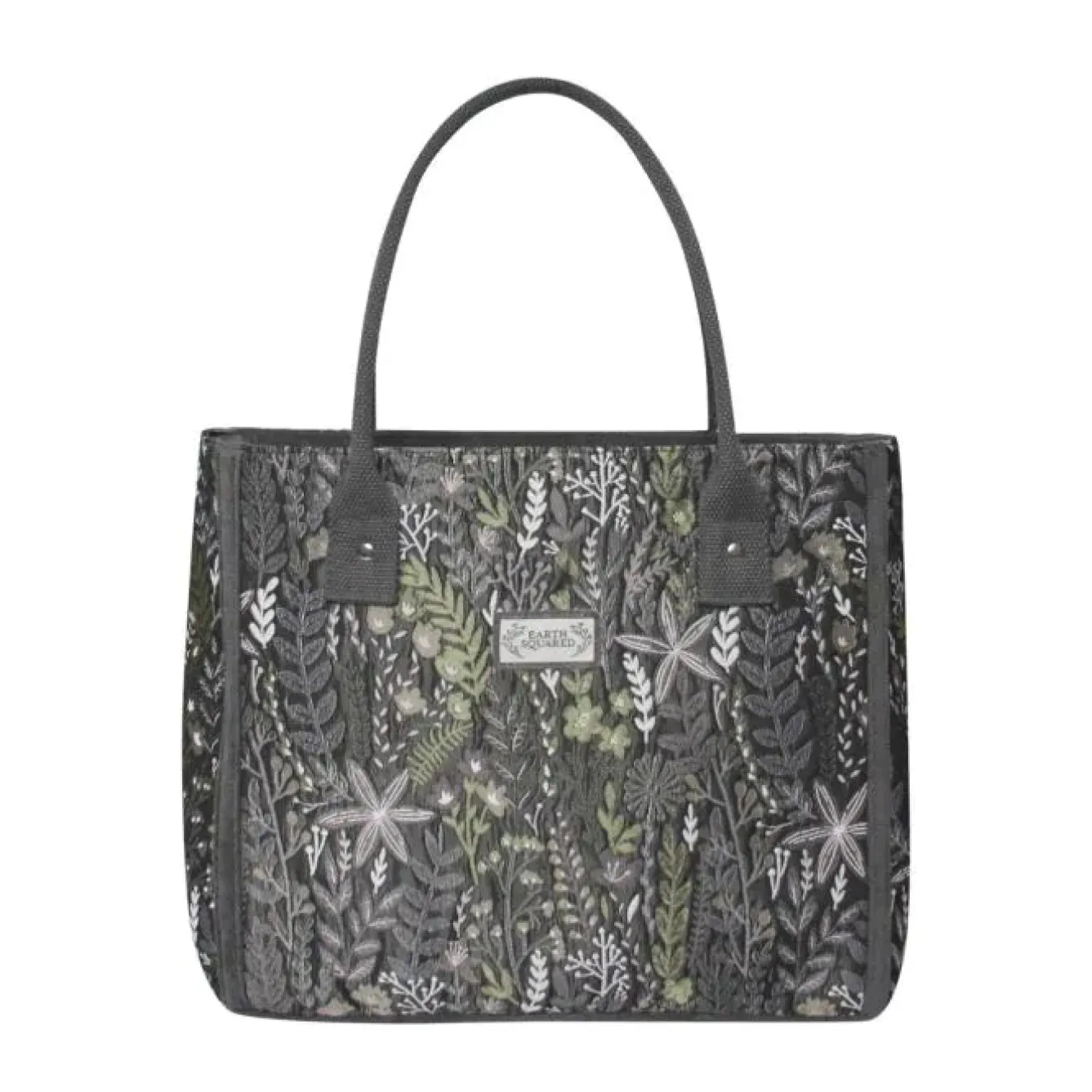 Earth Squared Bags Autumn Jacquard Grey Tote Bag- Bags