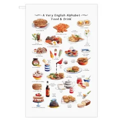 Yeti A Very English Alphabet Food & Drink Tea Towel- Tea|Tea Towels
