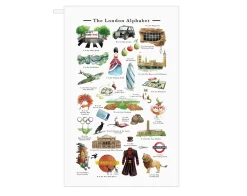 Yeti A Very London Alphabet Tea Towel- Tea|Tea Towels