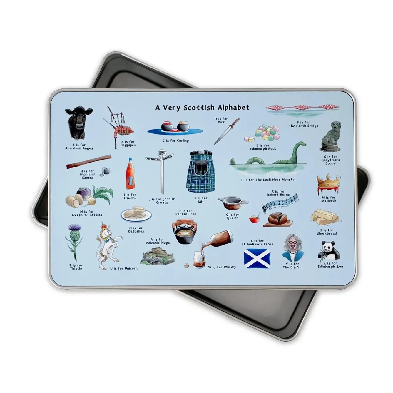Yeti A Very Scottish Alphabet Storage Tin- Storage Caddies|Storage