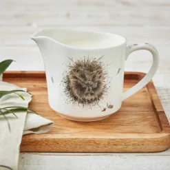 Wrendale Designs Awakening Hedgehog Bone China Cream Jug- Jugs