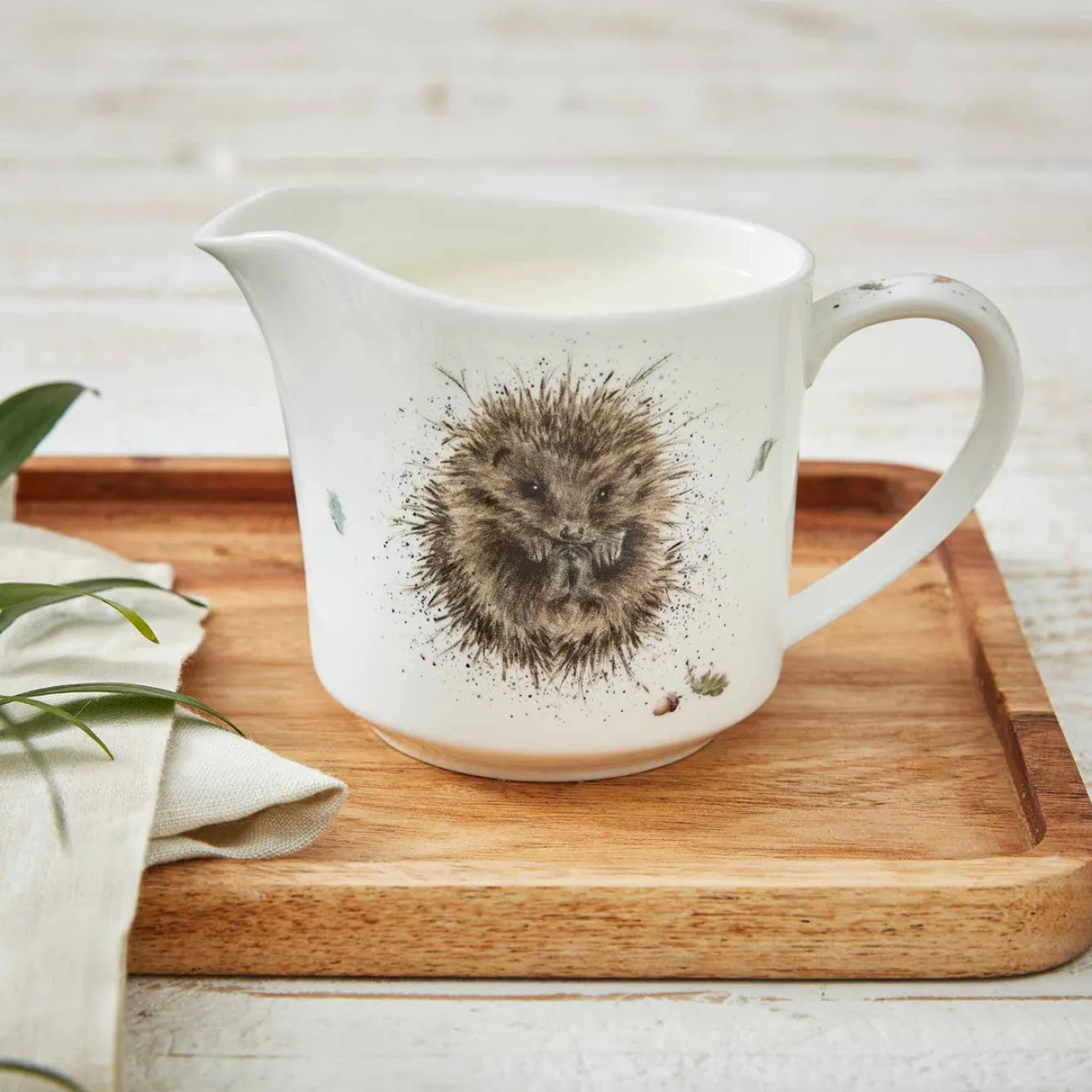 Wrendale Designs Awakening Hedgehog Bone China Cream Jug- Jugs