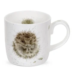 Wrendale Designs 'Awakening' Hedgehog Small Bone China Mug (11oz)- Flowers & Garden|Animals