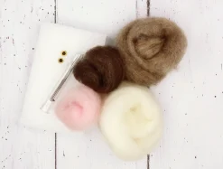 The Crafty Kit Co. Baby Bunny Needle Felting Kit- Crafts