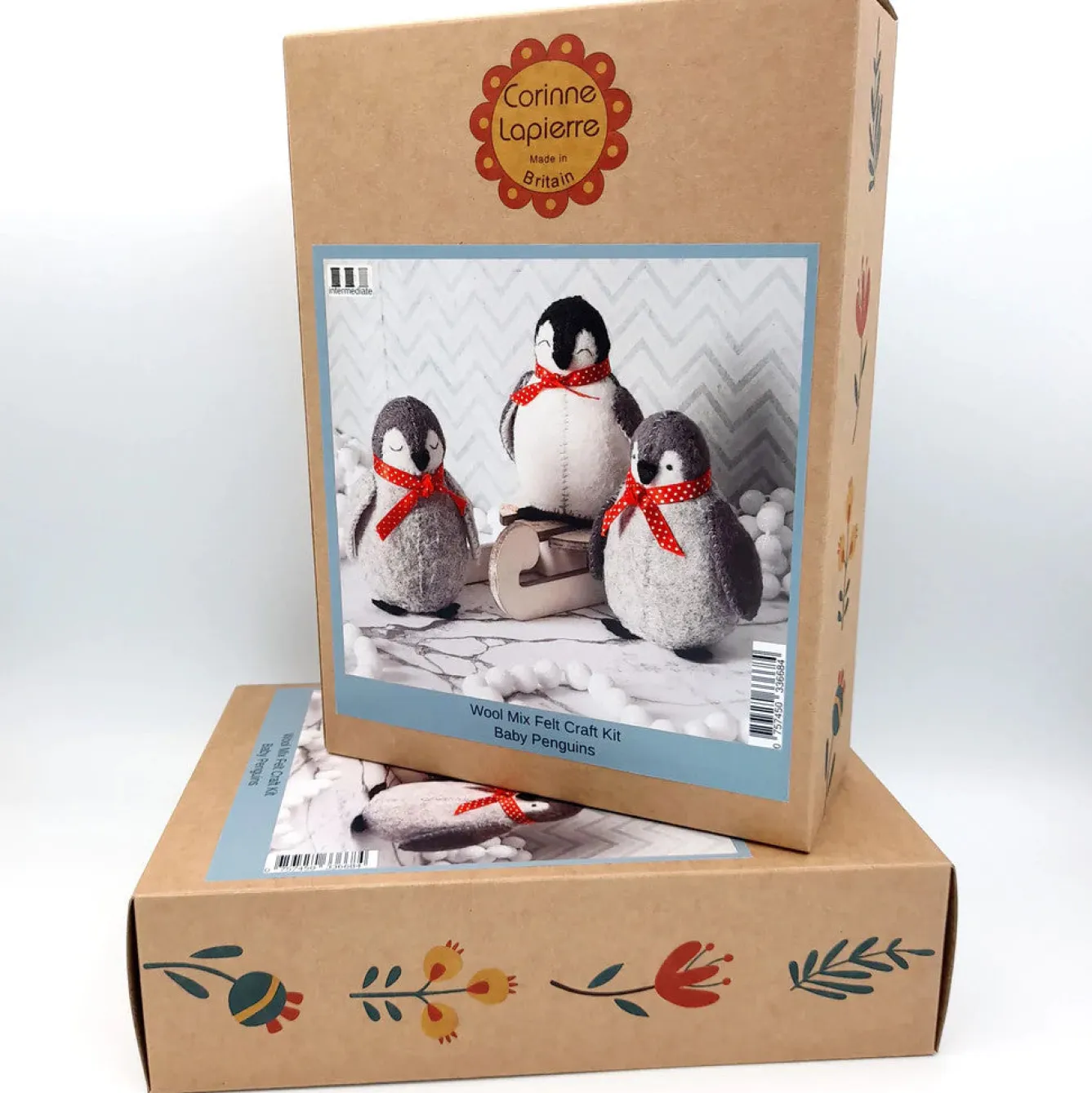 Corinne Lapierre Baby Penguins Wool Mix Felt Craft Kit- Crafts|Children