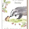 Paper Shed Design Badger and Hedgehog Father's Day Greetings Card- Father's Day|Greeting Cards