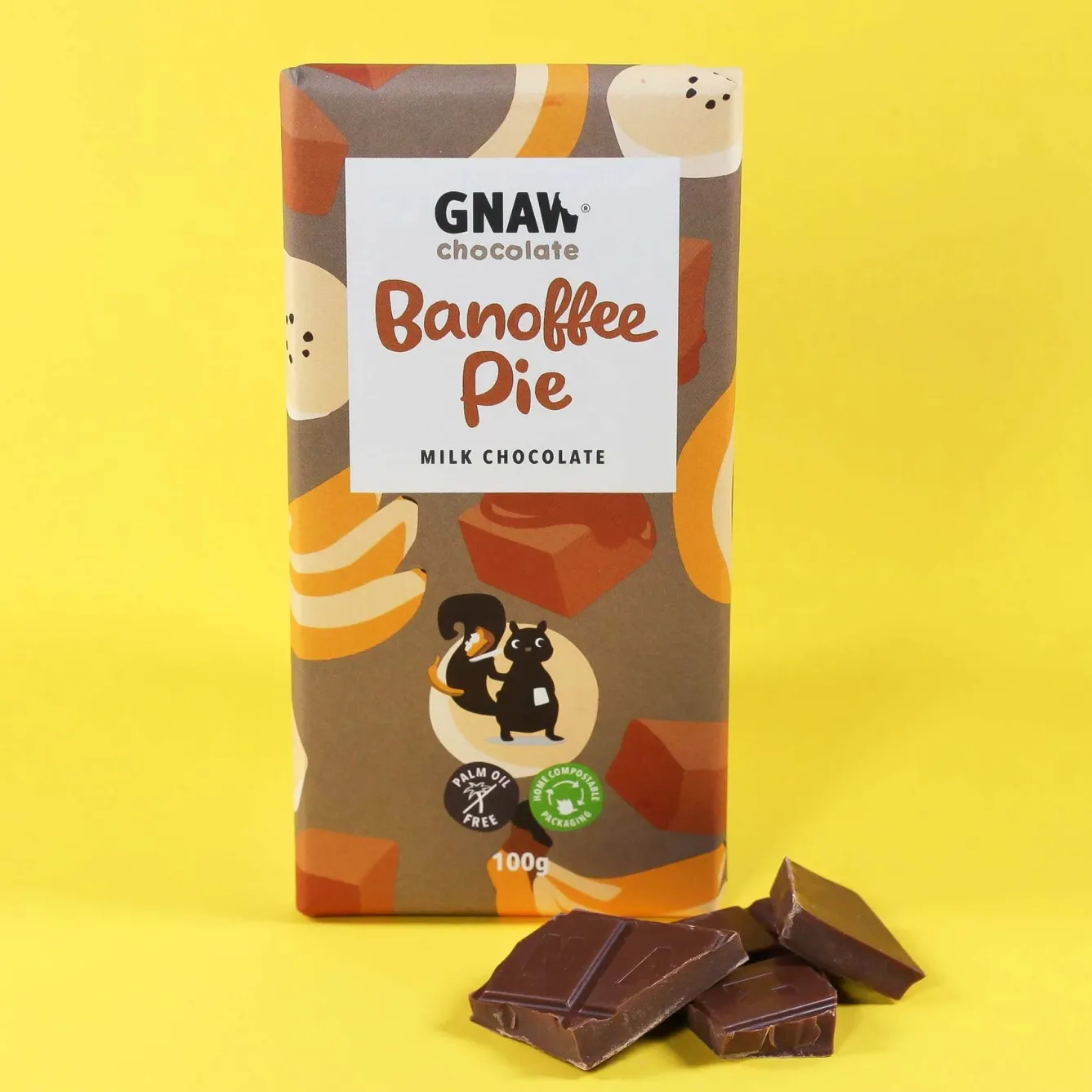 Gnaw Chocolate Banoffee Pie Milk Chocolate Bar- Chocolate