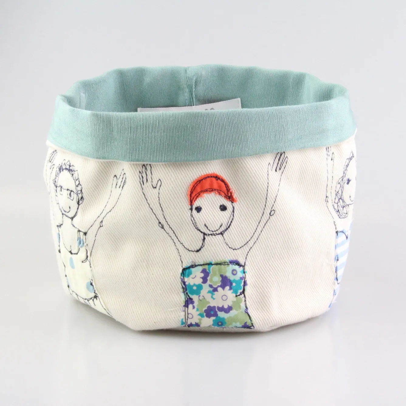 Poppy Treffry Bathers Embroidered Art Pot- Storage