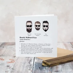 Toasted Crumpet Beardy McBeard Face Greetings Card- Greeting Cards