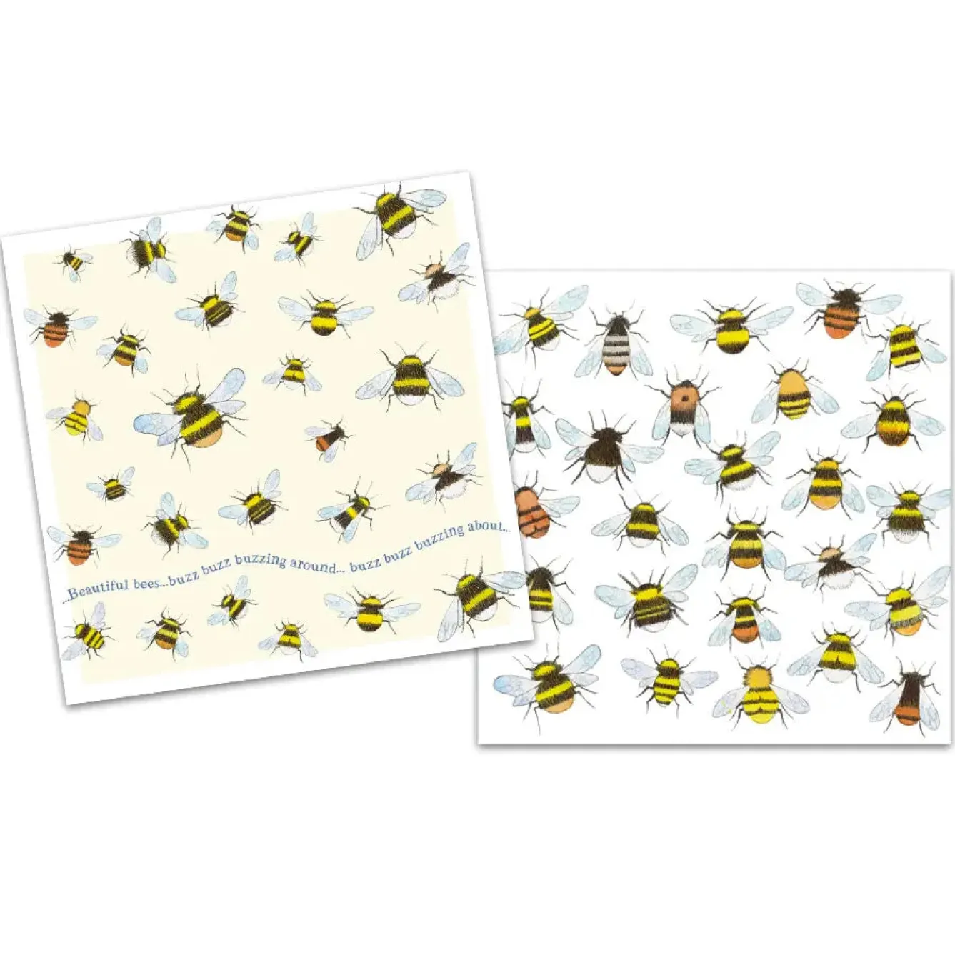 Emma Ball Beautiful Bees pack of 10 Mini Notecards- Stationery|Greeting Cards
