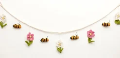 Amica Felt Bee and Daisy Garland- Seasonal Decor