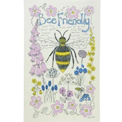 Poppy Treffry Bee Friendly Tea Towel- Tea|Tea Towels