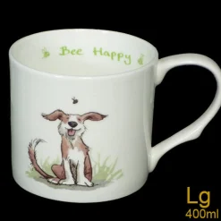 Two Bad Mice Bee Happy Large Mug- Tea|Whimsical