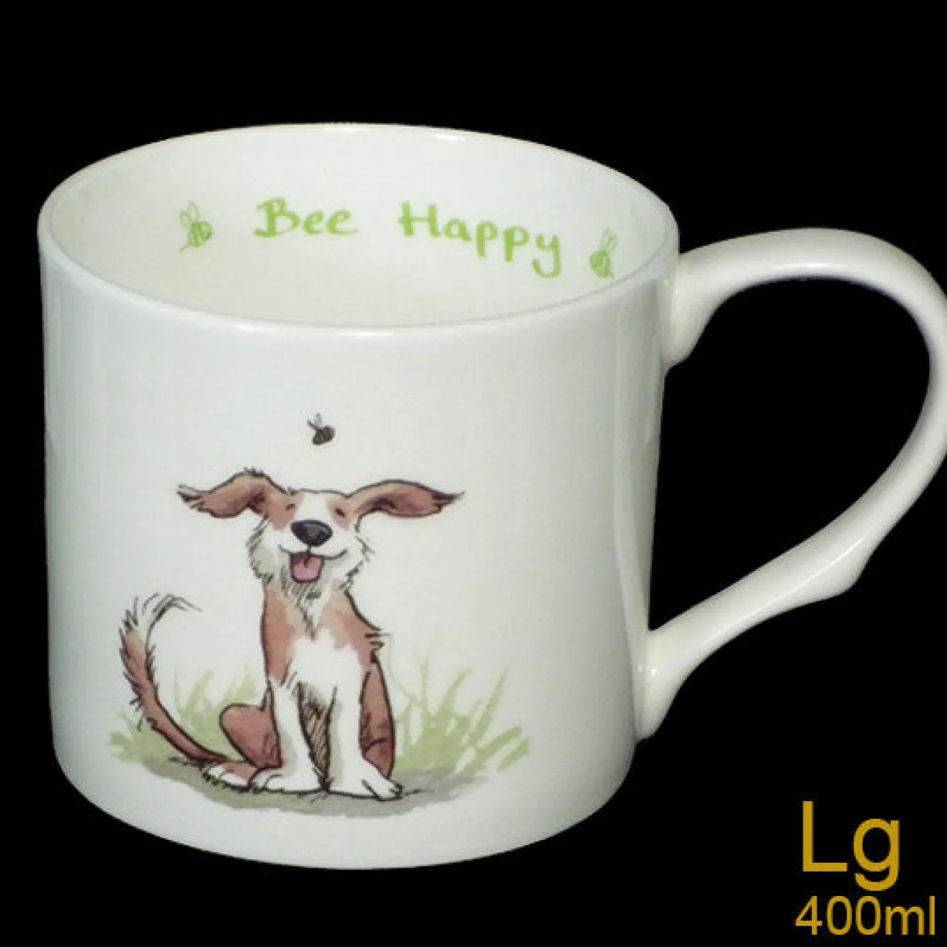 Two Bad Mice Bee Happy Large Mug- Tea|Whimsical
