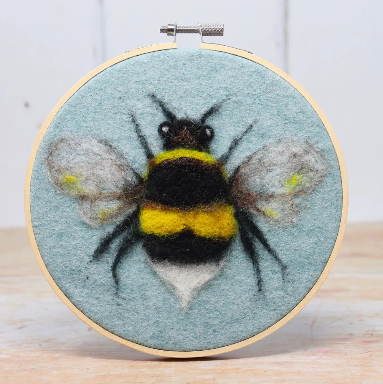 The Crafty Kit Co. Bee in a Hoop Needle Felting Kit- Crafts|Children