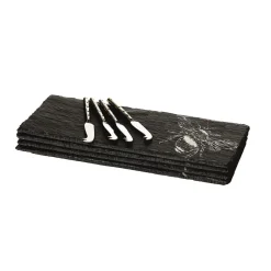 Selbrae Bee Mini Cheese Board and Knife Set of 4- Serving Plates & Boards