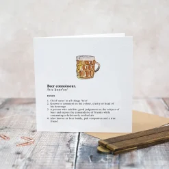 Toasted Crumpet Beer Connoisseur Greetings Card- Father's Day|Greeting Cards