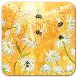 Emma Ball Bees & Daisy Coaster- Tea|Coasters