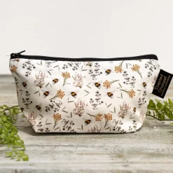Toasted Crumpet Bees & Honeysuckle (Pure) Small Makeup Bag- Soaps & Lotions|Bags