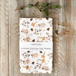 Toasted Crumpet Bees & Honeysuckle Tea Towel- Tea|Tea Towels