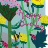 Roger La Borde Bees & Ladybirds, Birthday Laser Greeting Card- Greeting Cards