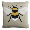 Sophie Allport Bees Knitted Statement Pillow- Pillows & Throws