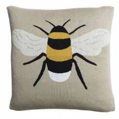 Sophie Allport Bees Knitted Statement Pillow- Pillows & Throws