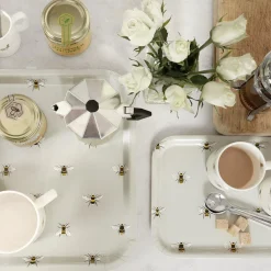 Sophie Allport Bees Large Birch Tray- Tea|Trays