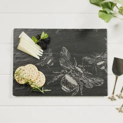 Selbrae Bee Slate Cheese Board- Tea|Serving Plates & Boards