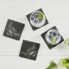 Selbrae Bee Slate Coasters- Set of 4- Tea|Coasters