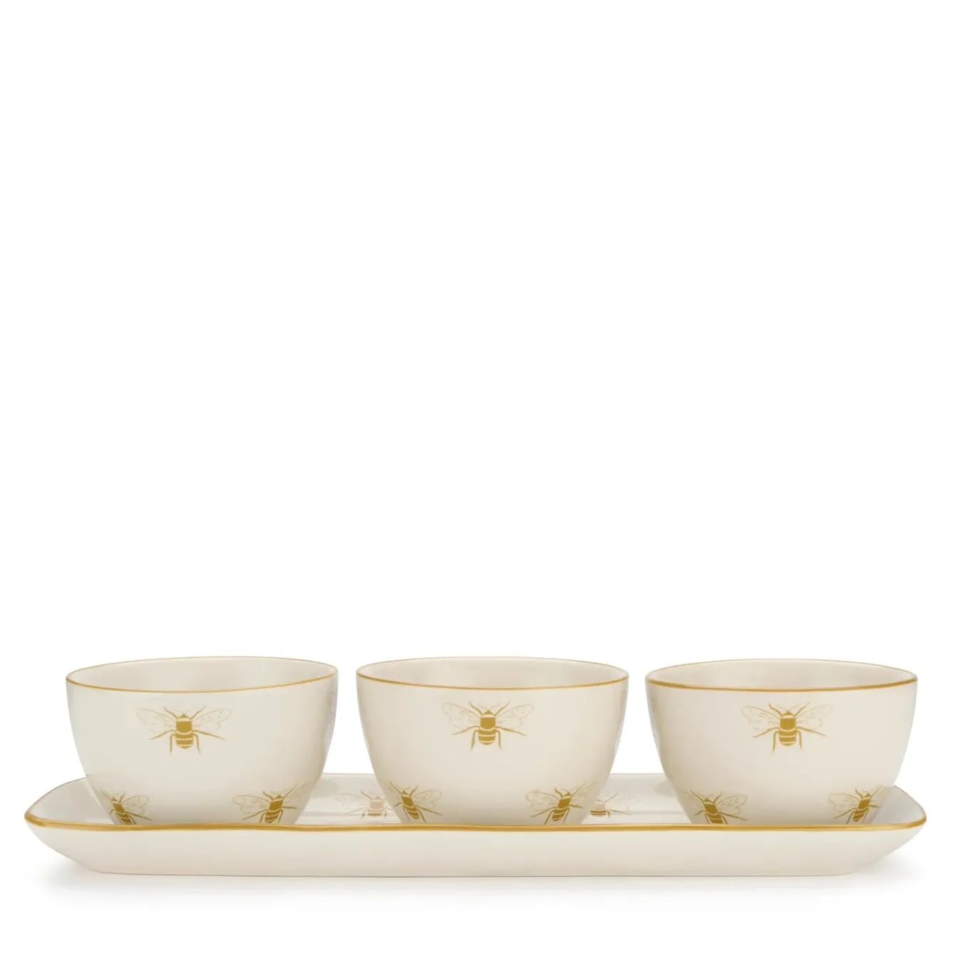 Sophie Allport Bees Stoneware set of 3 Nibbles Bowls- Bowls & Dishes